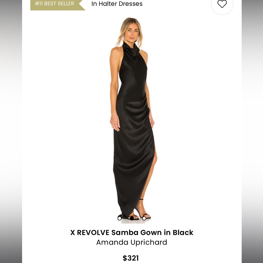 Amanda Uprichard Black Samba Gown